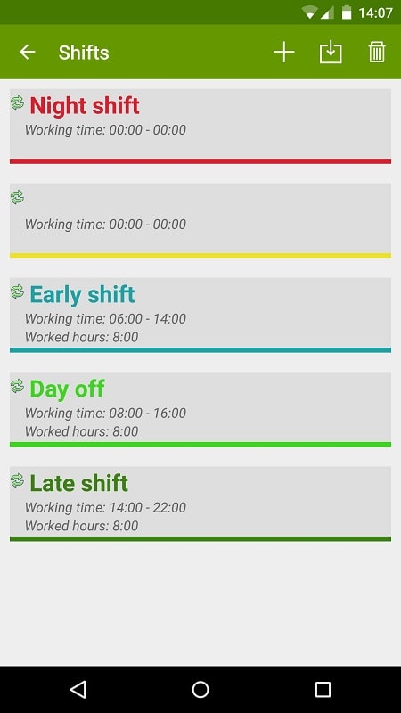 Shift Work Calendar Flexr Pro 3