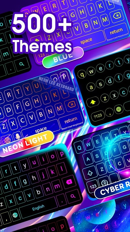 Neon Led Keyboard 1